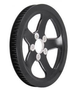 Mid USA 75327 Black 5 Spoke Rear 1" 68T Pulley Harley Sportster XL 07-Up