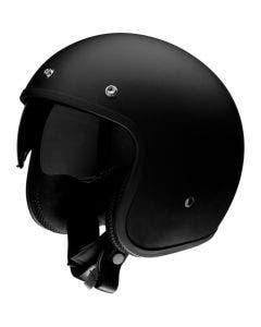 Z1R Saturn Solid Flat Black Open Face 3/4 Motorcycle Helmet DOT (XS-2XL)