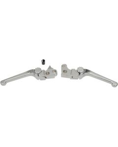 PSR 12-00657-20 Chrome Anthem Adjustable Brake Clutch Levers 03-16 Harley FL FX