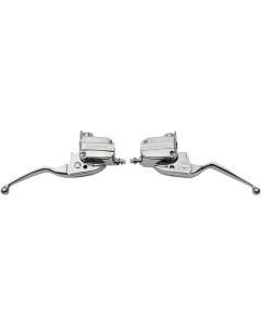 Drag Specialties Chrome Hydraulic Brake Clutch Handlebar Control Kit Harley 14-