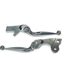 PSR 17-00601-20 Chrome Journey Adjustable Clutch Brake Lever Set 18-Up Indian