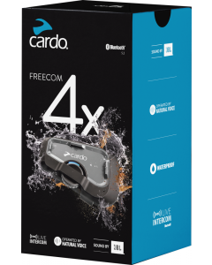 Cardo Freecom 4X Bluetooth Headset 4-Way Helmet Intercom Single Universal FRC4X003