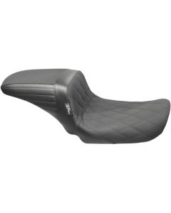 Le Pera LK-591DLDMGP Diamond Gripp Tape Kickflip 2-Up Seat Harley Dyna 06-17