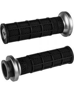 ODI Hart-Luck Signature V-Twin Gunmetal Waffle 1" Grips Indian Touring 18-Up