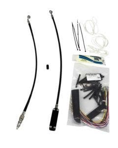 Fat Baggers 16" EZ Install Black Extended Cables Install Kit Harley FLH 08-13