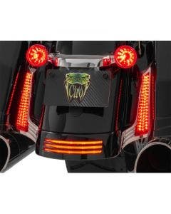 Ciro 40044 Red LED Filler Panel Accent Lights Chrome Harley Touring FLH/R 14-Up