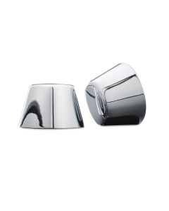 Kuryakyn 1214 Chrome Front 25mm Axle Nut Covers 07-17 Softail Touring Dyna V-Rod