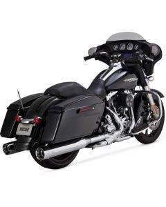 Vance & Hines Chrome Oversized Titan 450 Series Slip On Mufflers Harley FLH 95-16