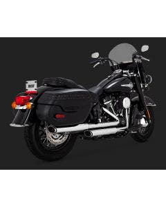 Vance & Hines 16879 Chrome Twin Slash Slip On Mufflers 18-19 Softail FLDE HLHC FLDE FLHCS FLHC breakout fat boy lowrider slim street bob 1801-1253 18011253 VH0303