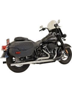 Bassani 1S96P Chrome W/ Black Tip 2-1/4 Dual Exhaust System 18-19 Harley Softail