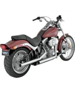 Vance & Hines Chrome Straightshot HS Slip Ons for  07-17 Harley Softail FXS/T