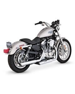 Vance & Hines Chrome Twin Slash 3" Slip-ons Mufflers 04-13 Harley Sportster
