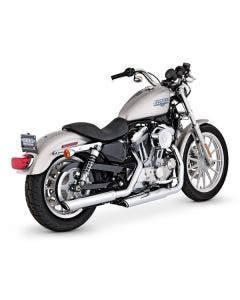 Vance & Hines Chrome Twin Slash 3" Slip-ons Mufflers 04-13 Harley Sportster