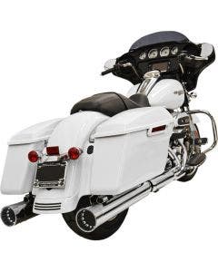 Bassani DNT Deep N Throaty All Chrome Tip 4" Slip On Mufflers Straight 17-19