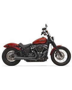 Bassani 1S72RB Black Road Rage 2 Into 1 Full Exhaust Harley 18-19 Softail