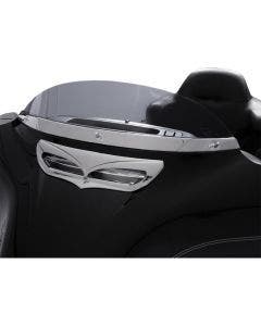 Ciro 10100 Chrome Clean Windshield Trim Bezel for Harley Batwing 14-20