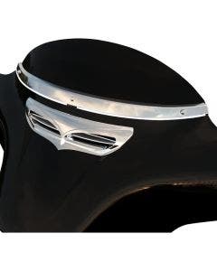 Ciro 3D Chrome LED Windshield Trim Turn Signals Harley Batwing FLHT 14-20