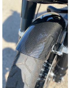 Slyfox SLY-001 Gloss Black Carbon Fiber Front Fender 19" Harley FLH/T 14-Up