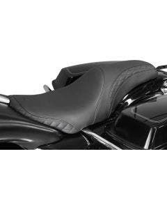 Mustang 75269 Black Standard Dave Perewitz Signature Seat Harley FLHT/R/X 08-23