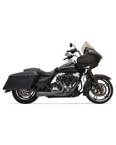 Bassani 1F52RB Black Short Bagger Road Rage 2-1 Exhaust Harley 95-16 FLH