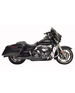 Bassani Road Rage III 2-1 Mid 4" Exhaust System Black Harley Bagger 07-16