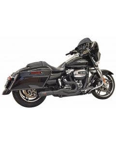 Bassani Road Rage III 2-1 Mid 4" Exhaust System Black Harley M8 Bagger 17-Up