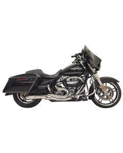Bassani Road Rage III 2-1 Mid 4" Exhaust System Chrome Harley M8 Bagger 17-Up