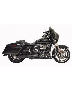 Bassani Hot Rod Turnout 2-1 Mid 4" Exhaust System Black Harley Bagger 17-Up