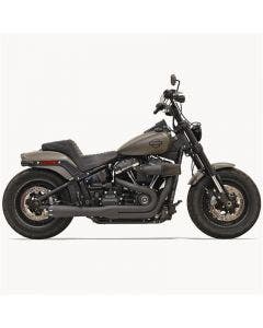 Bassani 1S92RB Black Road Rage 2 Into 1 Exhaust Harley Fat Bob Slim 18-19