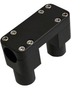 Wild 1 One WO904B Black 1 1/4" Savage 3" Riser Clamp Kit for Chubby Bars