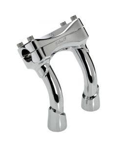 Biltwell 6404-105-06 Chrome 6" Murdock Pullback Risers for 1" Handlebars Harley