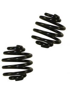 Black Solo Seat Springs 2" Height Pair for Harley & Custom Satin Black Barrel Springs