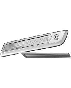 Accutronix Chrome Speedball Latch Cover Inserts for Harley Touring Models 2014