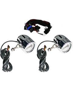 Custom Dynamics ProBeam Chrome LED Halo Fog Lamps Indian Cruiser 14-19