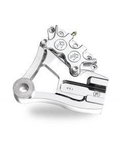 PM Chrome 4 Piston Rear Brake Caliper for Harley Dyna 91-99 Models