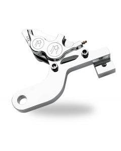 PM Chrome 4 Piston Rear Brake Caliper for Harley Touring FLH/T 08-22 w/ PM Disc