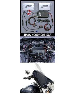 J&M JMAA-4000HC06-SGR Performance Series 400w 4-CH Amp Kit 06-13 Harley FLHX