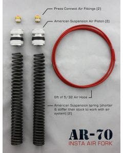 American Suspension AR-70/49S-17 Fork Tube Air Ride Kit 17-Up Harley FL w/ Stock Trees