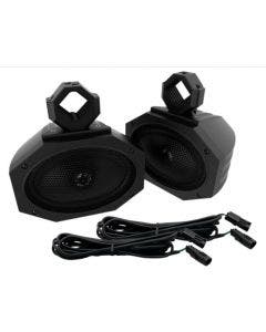 Hogtunes Metrix Audio Element 1 Tube Mount Speakers w/ Wiring Harness 5x7 100W