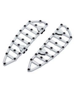 Arlen Ness 06-890 Chrome MX Billet Floorboard Kit Harley Touring Softail 99-Up