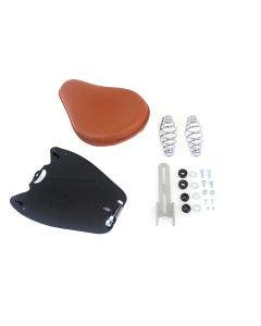 V-Twin 47-1565 Solo Seat Complete Kit Brown Vinyl Indian Scout 15-Up