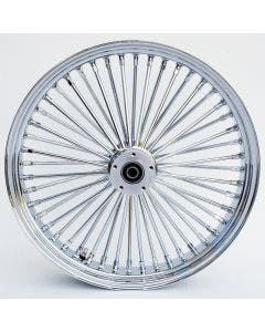 48 Fat Spoke Front Wheel Chrome Rim Single Disc 16x3.5 Harley Softail Touring