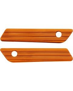 Arlen Ness 03-610 Orange Saddlebag Latch Covers Billet Pair Harley Touring 14-21