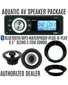 Aquatic AV Bluetooth 5BT Radio w/ Sport Series 200W 6.5" Speakers Package 98-13