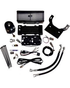 UltraCool DY-1F Flat Black Oil Cooler Kit 99-17 Harley-Davidson Dyna FXD & FXDWG