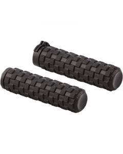 Arlen Ness 07-350 Black Air Trax 1" Grips for Cable Throttle Harley 76-Up