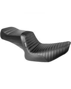 Le Pera LK-587PT Tailwhip 2-Up Seat Pleated Black Harley Touring FL 08-23