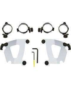 Memphis Shades MEK2050 Polished Fairing Trigger Lock Mount Kit Harley FXFB 18-Up