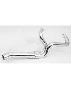 Bad Dad 81211-2 Chrome Straight Competition Series 2-N-1 Exhaust Harley FL 17-Up