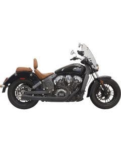 Bassani Black Road Rage 2-1 2Into1 Exhaust Short Megaphone Muffler Indian Scout